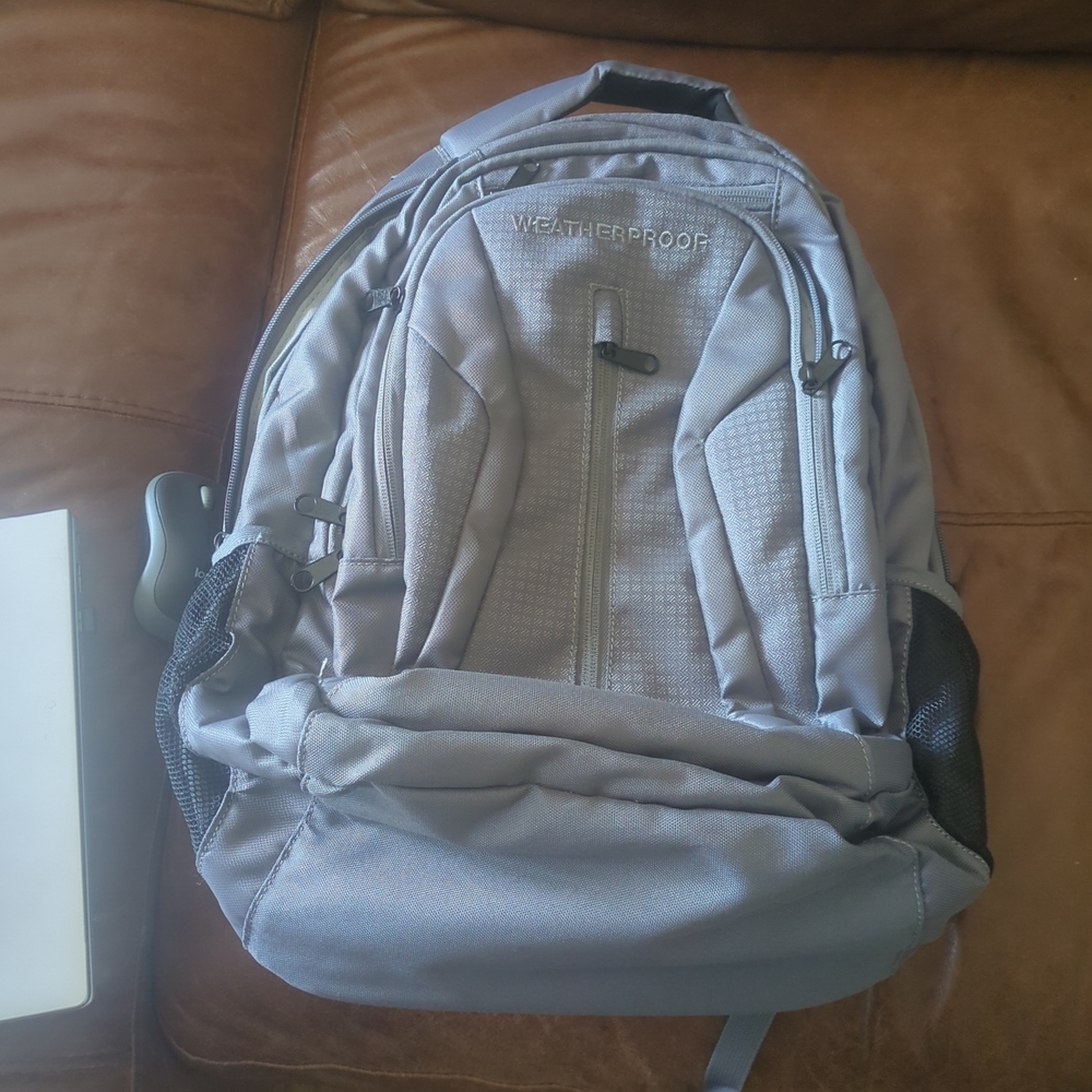 Weatherproof Gray Men's Backpack - Weatherproof Laptop Backpack